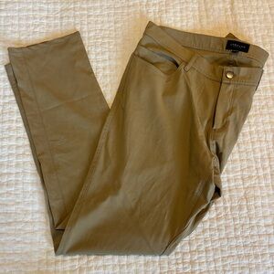 Unbound Men’s Slim Brown Merino Wool Travel Pants - 36x32